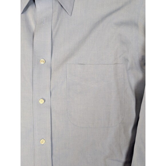 Jos. A. Bank Dress Shirt Men's Blue Long Sleeve Size 16 1/2 - 34 Tailored Fit - Picture 3 of 12